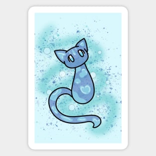 Fantasy Water Elemental Cat Magnet